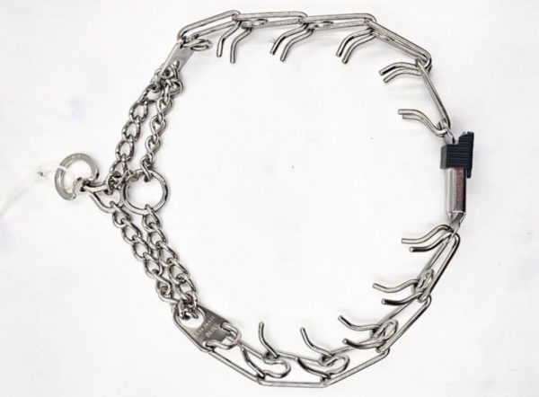 Silver Quick Lock Prong Collar